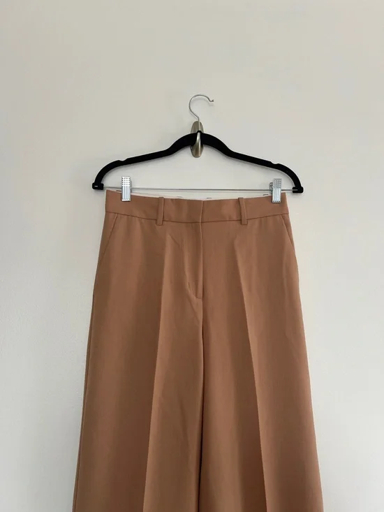 Reiss Anakin Wide Leg Trousers Camel High Waisted Tailored Pants Minimal Chic 4 - Picture 3 of 8